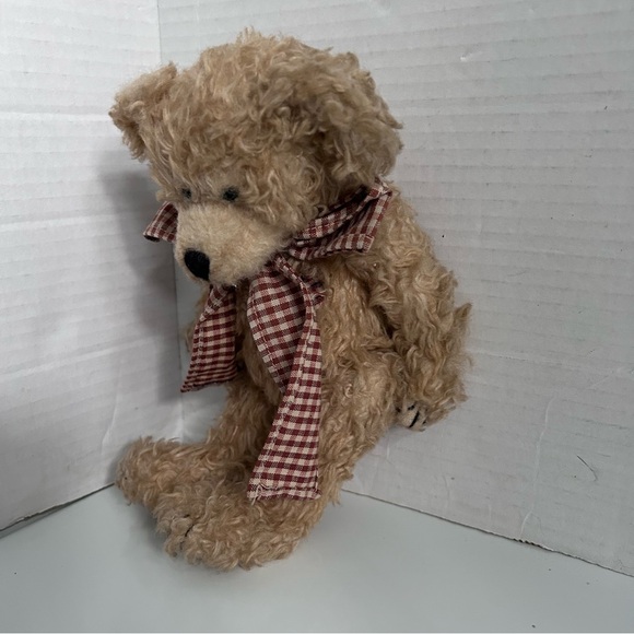 Vintage HEARTFELT COLLECTIBLES shaggy brown jointed bear 8-1/2” - Picture 6 of 9